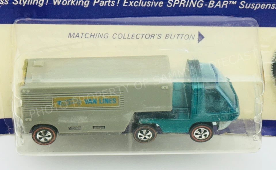 Hot Wheels Redline MOVING VAN Aqua Dark Int Heavyweights ¡NUEVA EN BLÍSTER!!! Foto 2 de 4