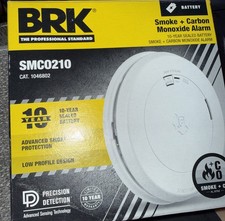 BRK SMC0210 Battery-Powered Smoke and Carbon Monoxide Detector-10 Year Battery