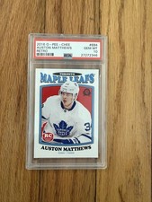 Auston Matthews 2016 O-Pee-Chee Retro Rookie Card PSA 10 USA Toronto Maple Leafs. rookie card picture