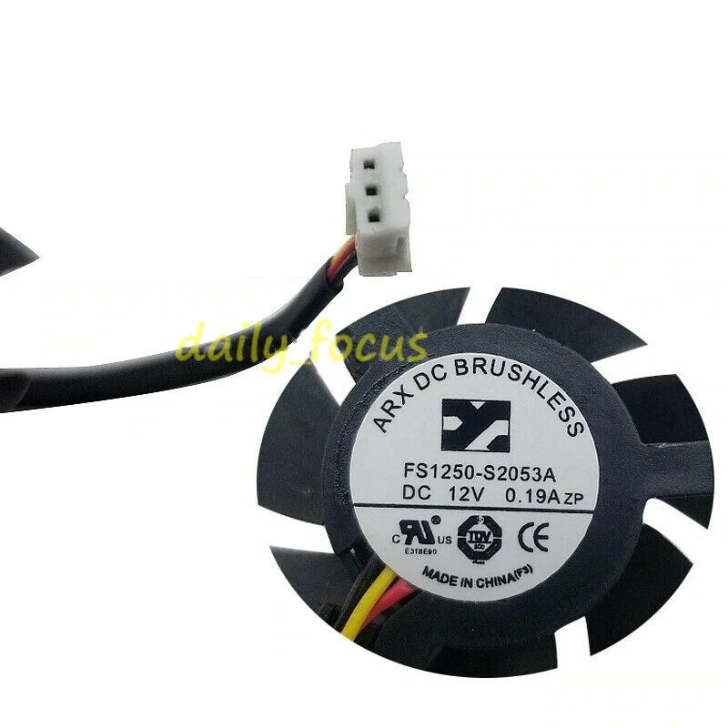 for Gigabyte GTX 1050 Ti FS1250-S2053A 12V 0.19A 4.5cm diam. Graphics Card Fan - Image 2 of 3