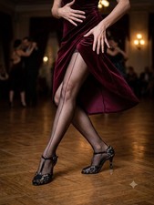 Paoul Italy Black Lace Argentine Tango Dance Shoes 38.5