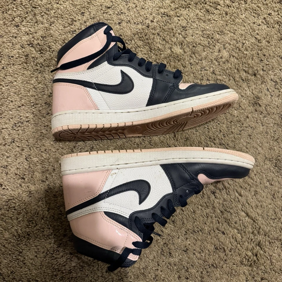 Nike Air Jordan 1 Retro High OG Atmosphere Bubblegum scarpe da ginnastica da donna taglia 9,5 - Immagine 3 di 4