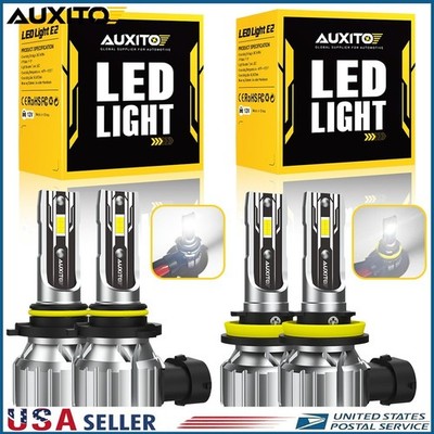 AUXITO 9005 & H11 Combo LED Headlight 6500K High Low Beam Bulbs Super White 4/8X