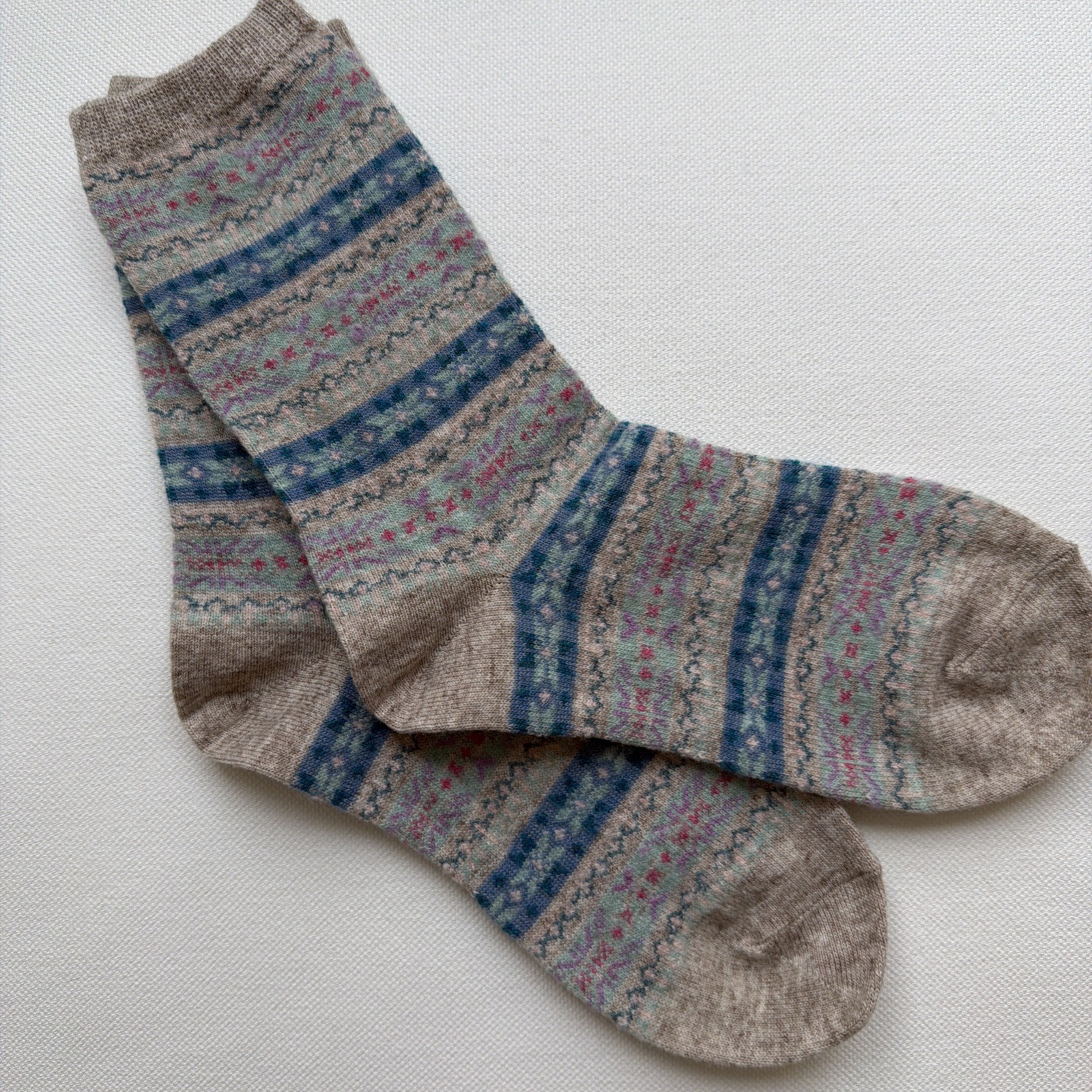 Polo Ralph Lauren Women’s Wool Socks Fair Isle Pattern thumbnail 4