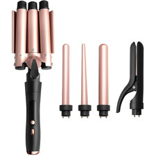 5 in 1 Curling Wand Set with Temperature Disp...