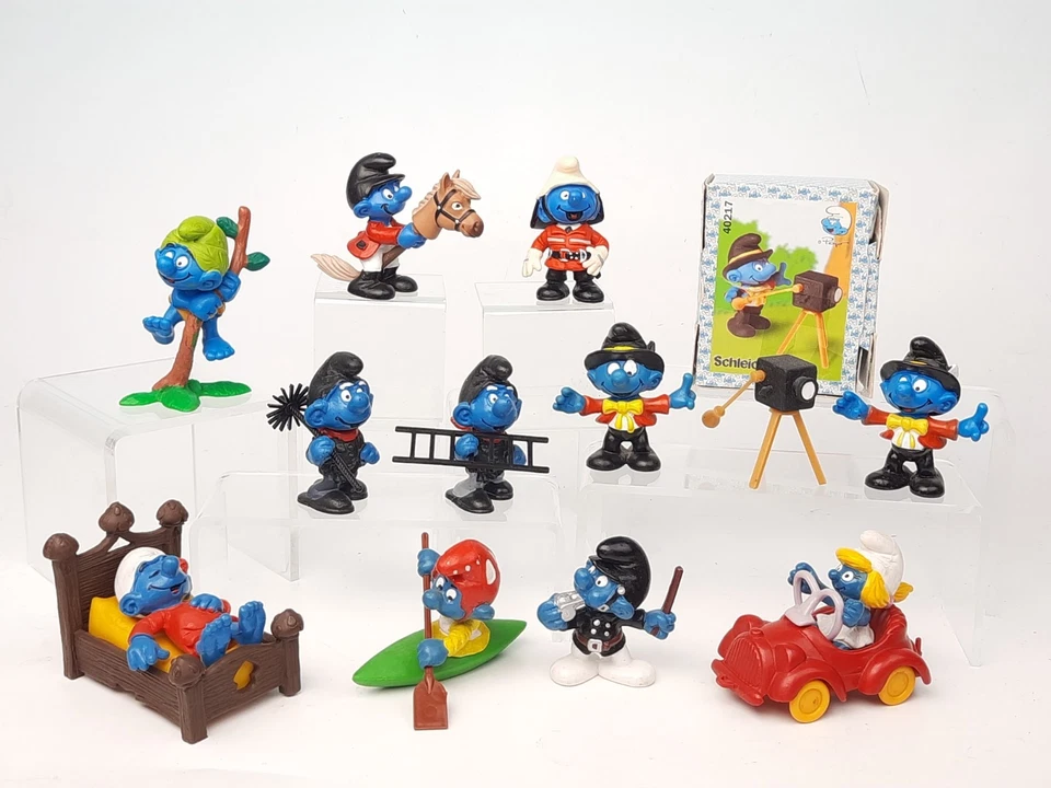 11x  SCHLEICH  Super Schlumpf 40217  Fotograf Schornsteinfeger Steckenpferd +++ - Bild 3 von 4