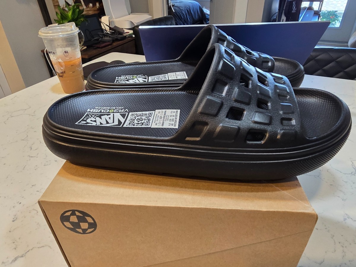 Vans half big checker slide-on shoes slides men\'s sz 11 preworn Amazon.com | Vans Men main image 2