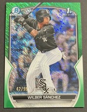 2023  Bowman Wilber Sanchez 1st Green Shimmer Refractor /99 White Sox