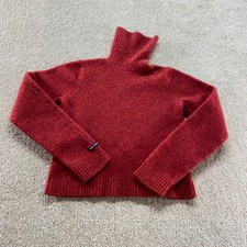 Abercrombie Fitch Turtleneck Sweater Girls Size Large Red Lambswool