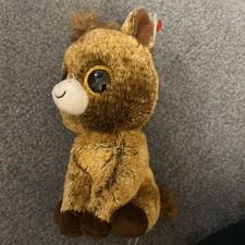 Ty Beanie Boos💜HARRIET The Brown Horse 6" Glitter Eyes New MWMT's