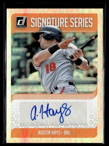 Austin Hays #SS-AH 2018 Panini Donruss Signature Series card
