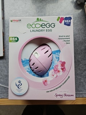 NIB Ecoegg 864 Wash Loads Spring Blossom Laundry Egg 12 White 2 Gray Pellets NEW
