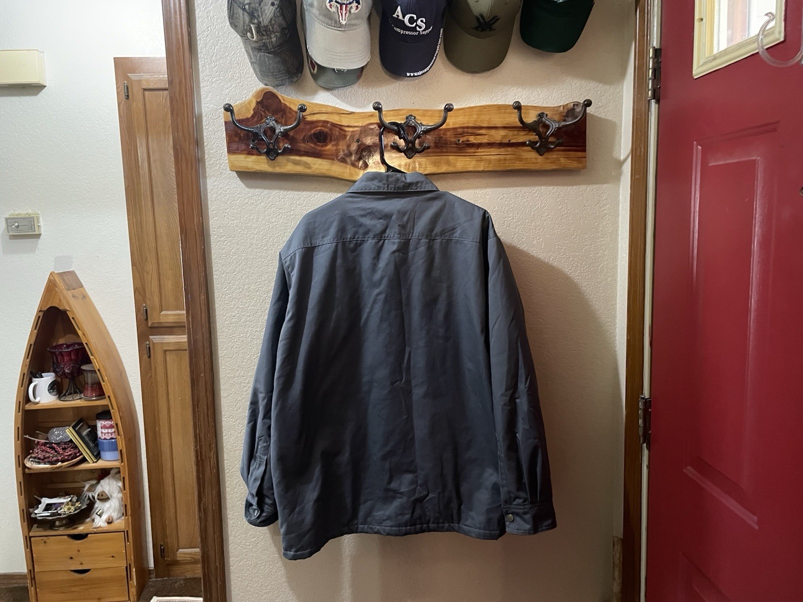 Work Jacket -Forecast outerwear Gray Solid Button… - image 2