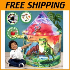 Dinosaur Discovery Kids Tent with Roar Button  LED Lights
