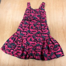 MARC JACOBS rayon floral layered flared tank midi party cocktail sun dress sz 2