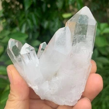 129G  Natural white crystal cluster point mineral specimen Chakras Healing