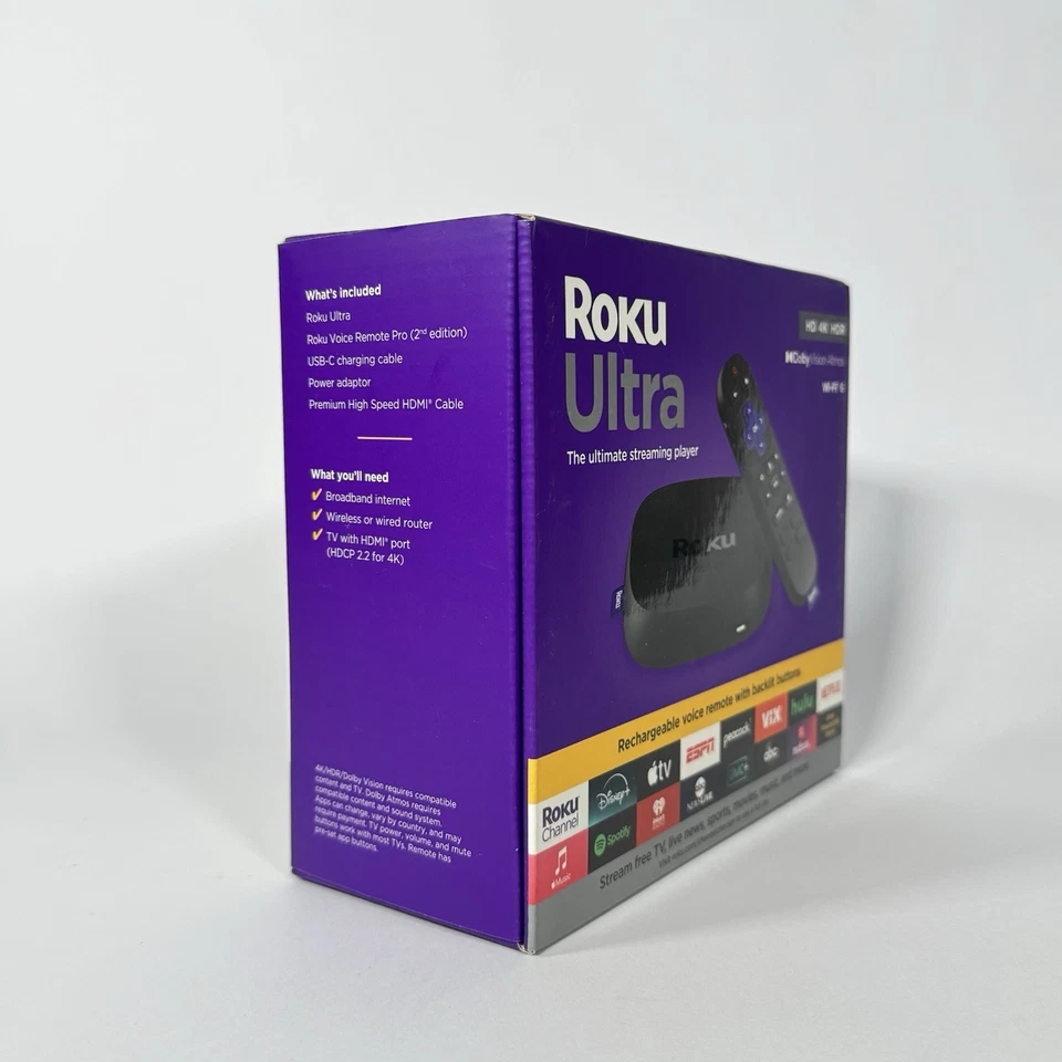 Dispositivo de transmisión Roku Ultra 2024 Ultimate 4K con HDR10+, Dolby Vision Atmos Foto 2 de 4