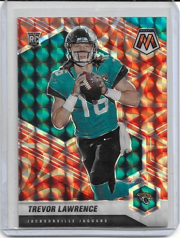 Trevor Lawrence 2021 Mosaic #301 Reactive Orange Price Guide