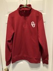 Champion Oklahoma Sooners 1/4 Zip Sweatshirt men's medium Ncaa Football red