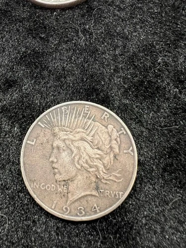 1934-D Peace Dollar, XF, Key Date, Great Toning And Free S/H!