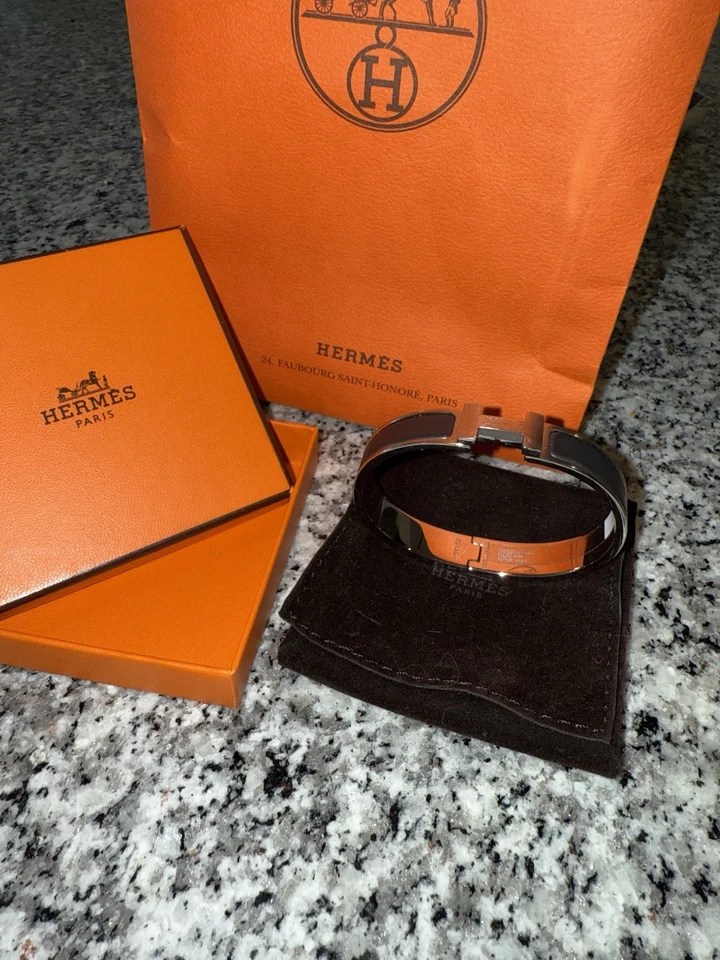 Pulsera Hombre Hermes Clic HH - Talla T5 - Negro Noir Mat P Foto 3 de 4