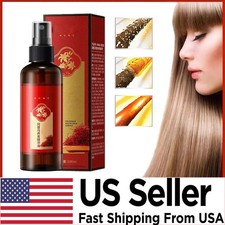 USA Black Hair Serum Saffron Polygoni Hair Essence White Hair To Black Hair