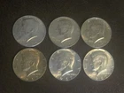 Lot of 6 Kennedy 50C Coins, 1967, 40% silver