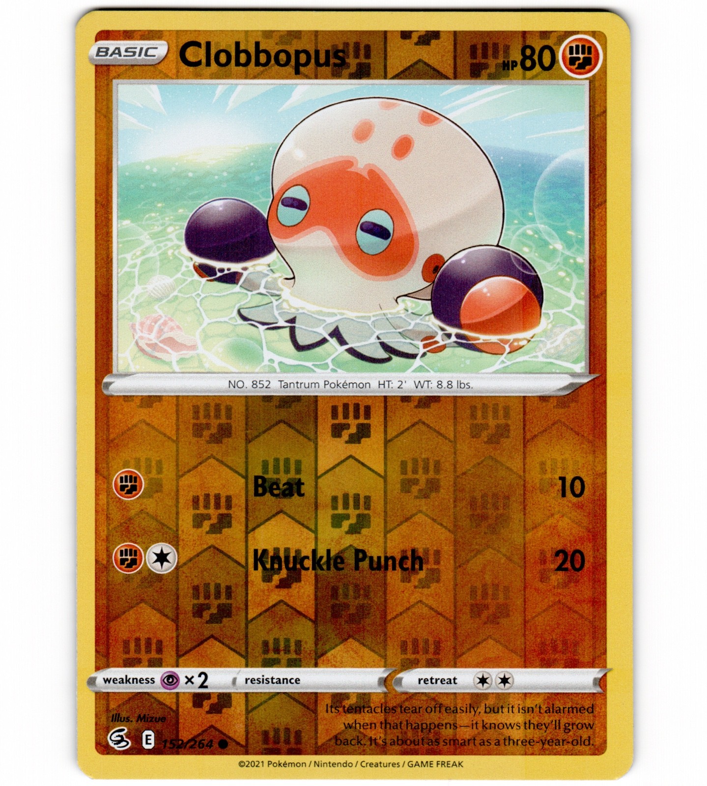 Clobbopus 152/264 SWSH08: Fusion Strike Reverse Holo Common Pokemon