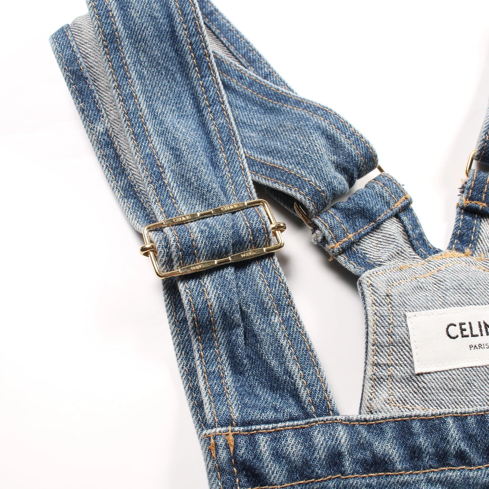 【Abito】CELINE Abito Trionfo Denim Blu Indaco Invecchiato Dal Giappone