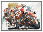 Motor Bike Racer, Retro metal Aluminium Sign vintage / Man Cave