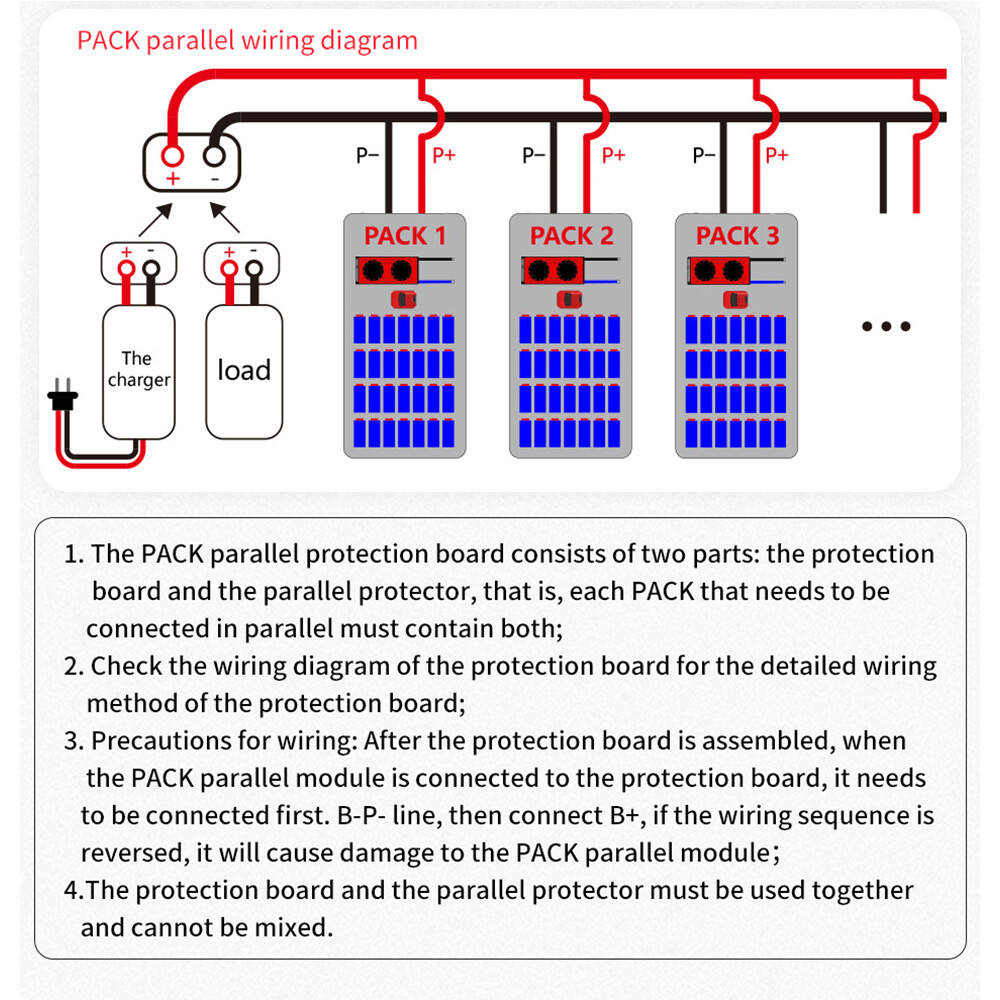 Daly BMS 4S-16S 100A-250A LiFePO4 Akku Pack 15A Parallel BMS+Bluetooth ...