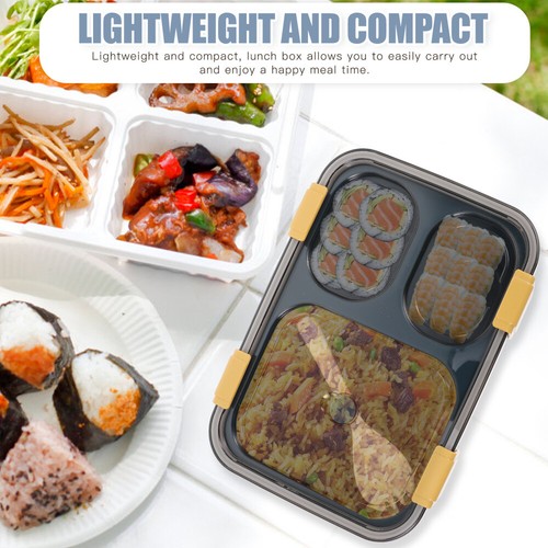 4 Count Gewürzbehälter Mit Deckel Lunchbox Trennwand Lunch-Box Bento-Box - Bild 4 von 12