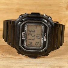 Casio 3224 F-108WH Black Resin Strap Alarm Chrono Digital Quartz Wristwatch