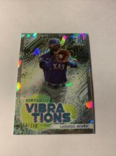 Luisangel Acuna 2022 Bowman Virtuosic Vibrations Atomic Refractor Rangers 58/150