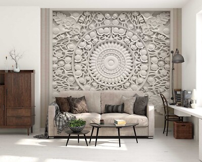 3D Plaster Carved Texture Self-adhesive Removable Wallpaper Murals Wall 32