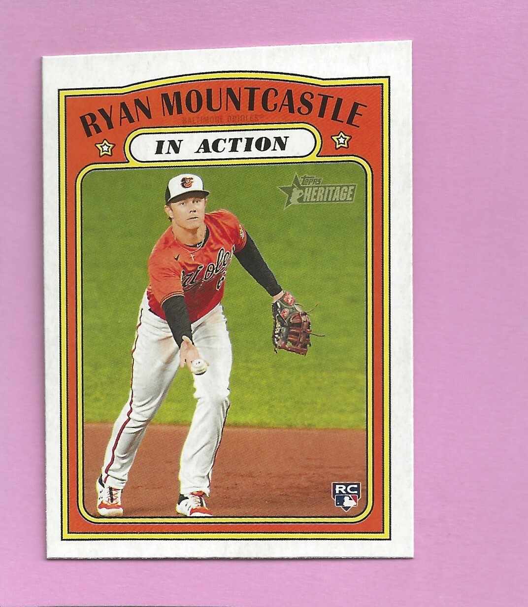 2021 Topps Heritage Ryan Mountcastle RC #186 Baltimore Orioles