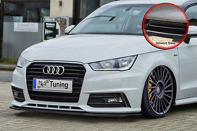 Spoilerschwert Frontspoiler Lippe ABS Audi A1 Facelift S-Line schwarz glänzend