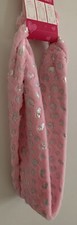 Justice Girls Eternity Scarf - Holographic Leopard Print  Pink Plush - NWT    