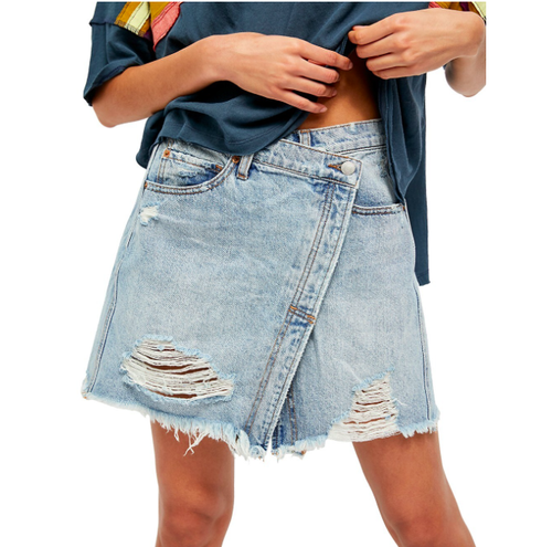 Parker WRAP Denim Mini SKIRT 