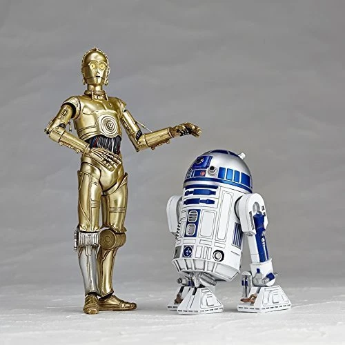 NUEVO Conjunto de figuras complejas Kaiyodo Star Wars REVO Revoltech R2-D2 y C-3PO de Japón Foto 3 de 4