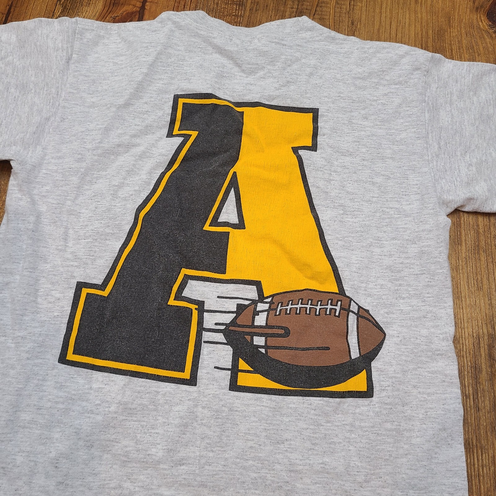 Vtg Army Football Made in USA Murina Gray TShirt Sz S Gem