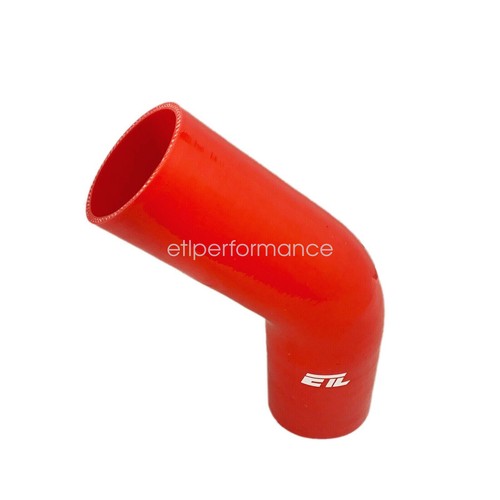 3.00 " Inch Red 45 Degree ELBOW TURBO/ INTERCOOLER/ INTAKE SILICONE COUPLER HOSE - Picture 4 of 7