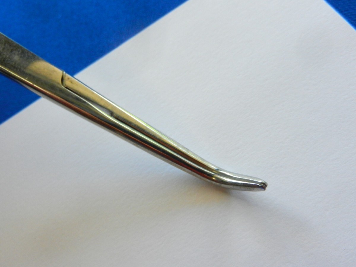 E1875 Pilling Surgical 17-2530 Lahey Gall Curved Duct Forceps 19cm