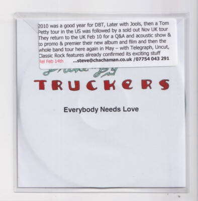 (LL556) Drive-by Truckers, Everybody Needs Love - 2010 DJ CD