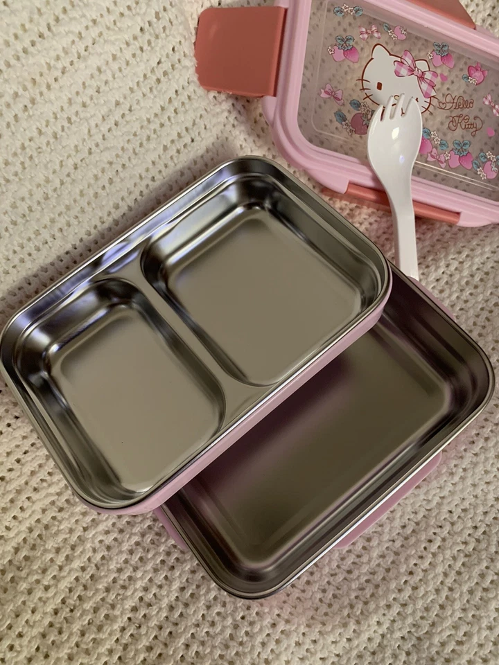 NEW 🌺 Hello Kitty Flower Box Bento Lunch Double Layer Container - Image 3 of 4