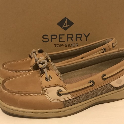 NUEVO Sperry Top Sider Mujer Talla 6.5 M Angelfish Barco Zapatos Lino/Avena 9102047 - Imagen 2 de 7