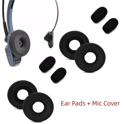 2/4pcs Headset Replace Sponge Ear Pads+Mic Cover For Vxi BlueParrott  B250-XT/XTS