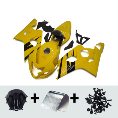 Yellow Black Fairings For Suzuki GSXR750 2004 2005 GSXR600 K4 GSX-R ABS Bodywork