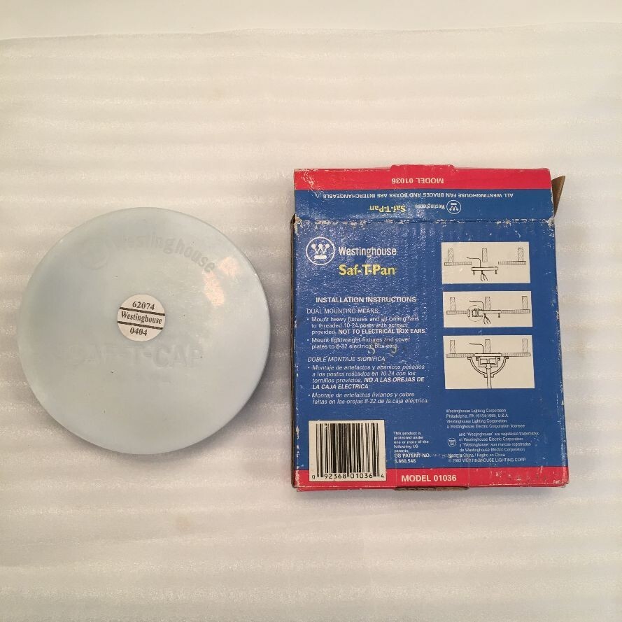 Westinghouse Saf-T-Pan 01036 Fan & Fixture Support Box for Mounting to Joist NIB