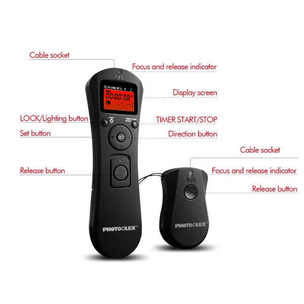 Wireless Shutter Timer Remote 2.4G For Nikon D750 D7200 D7100 D7000 D610 D600 - Image 3 of 4